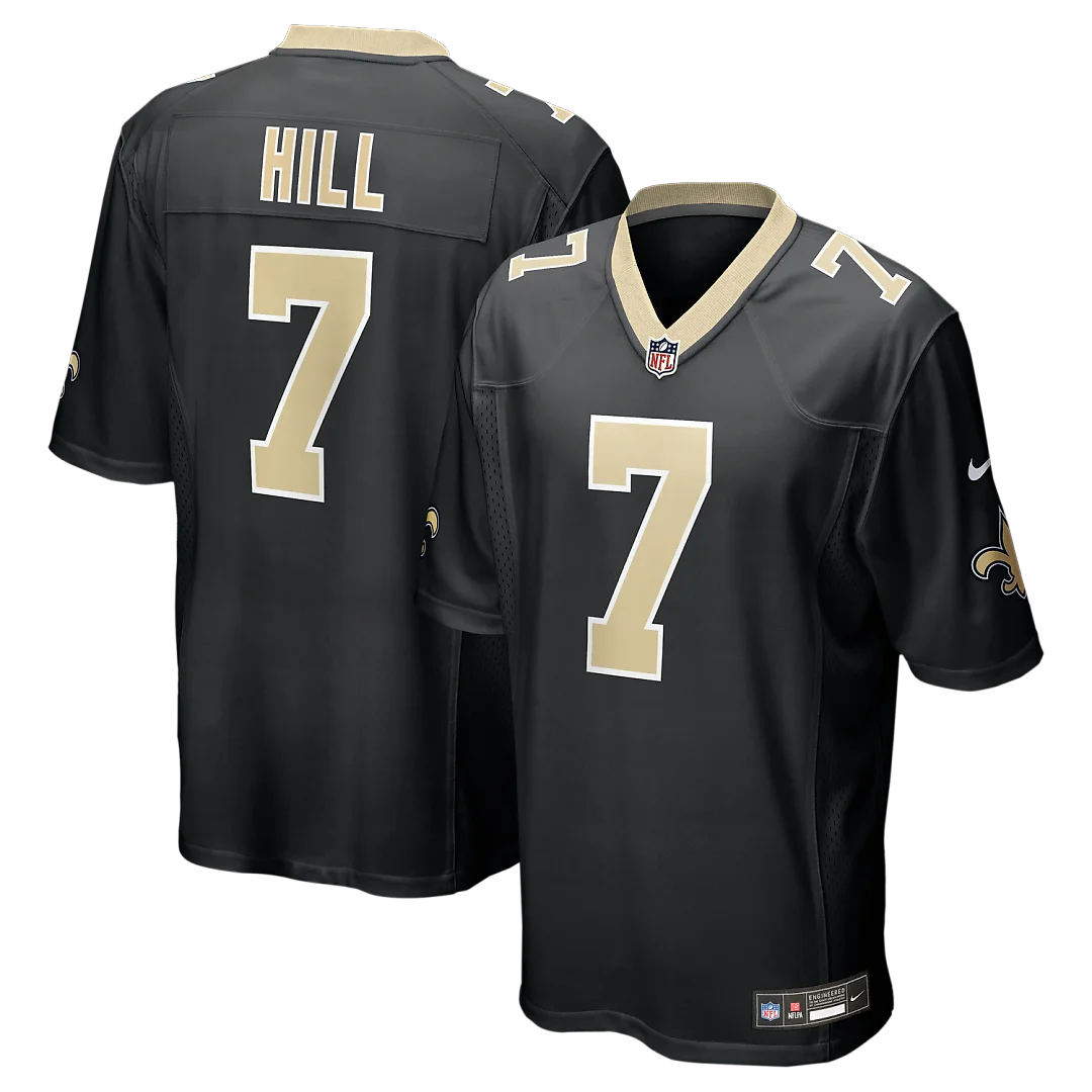 Zennovawear Taysom Hill New Orleans Saints Game Jersey - Black
