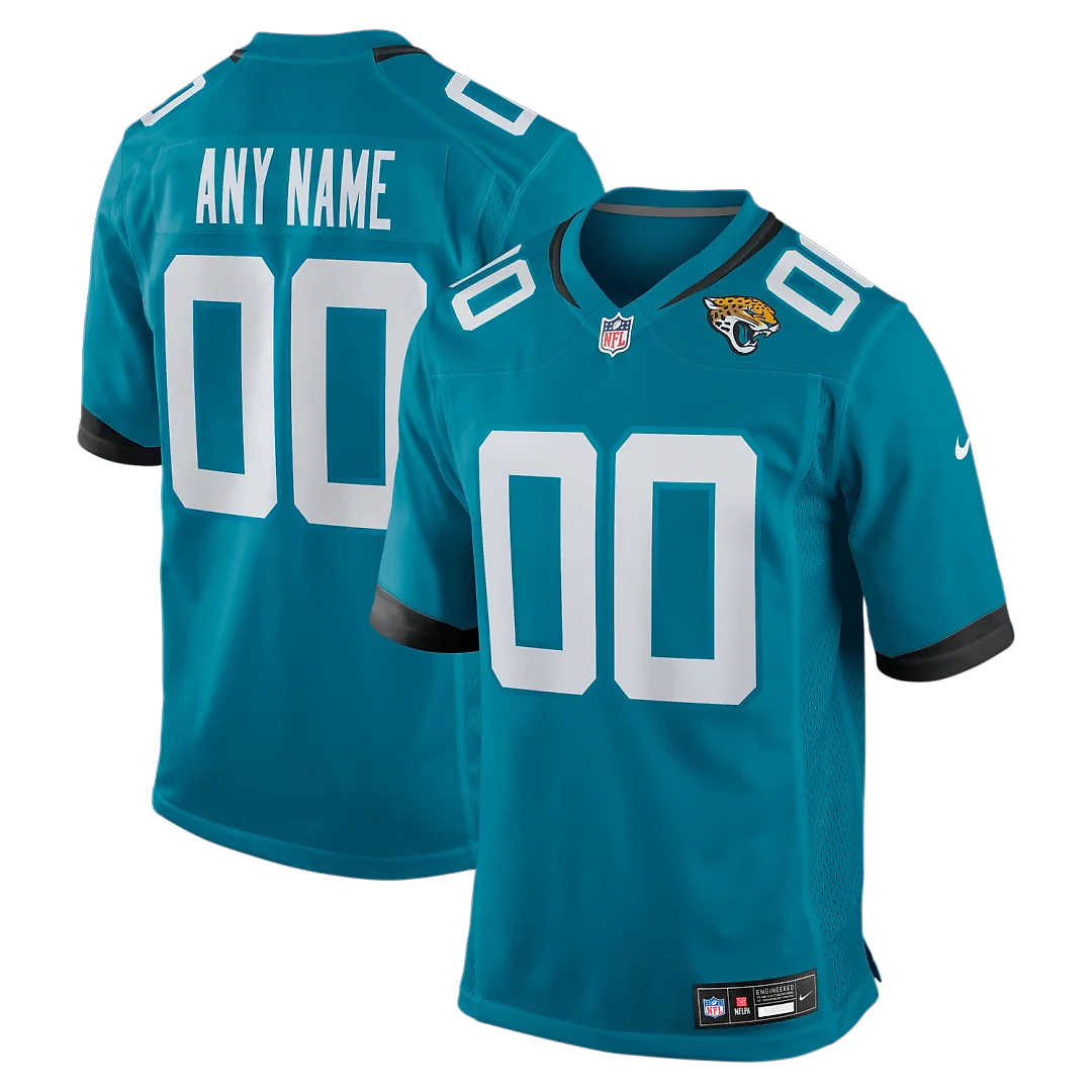 Zennovawear Jacksonville Jaguars Custom Team Game Jersey - Teal