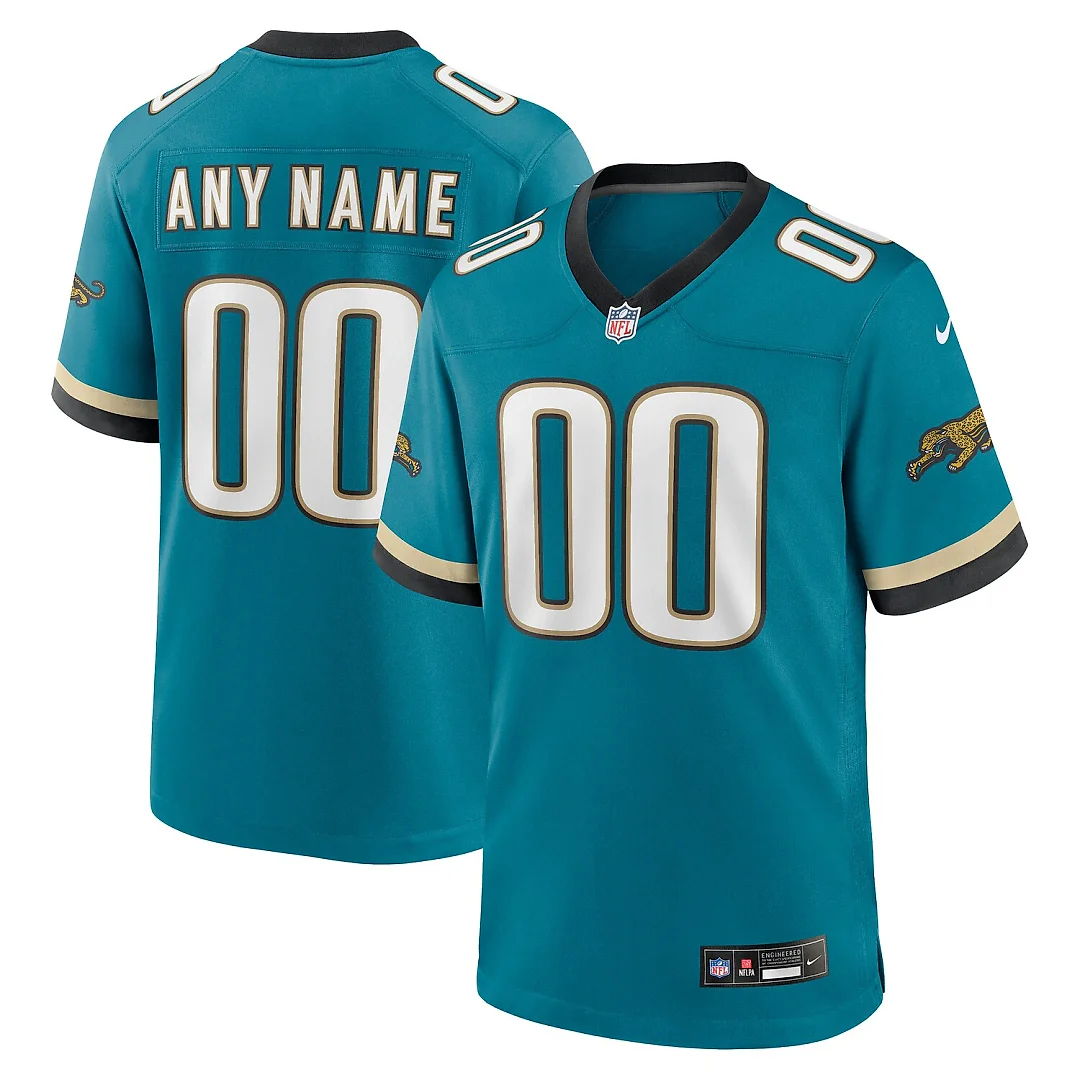Zennovawear Jacksonville Jaguars Prowler Throwback Custom Game Jersey - Teal