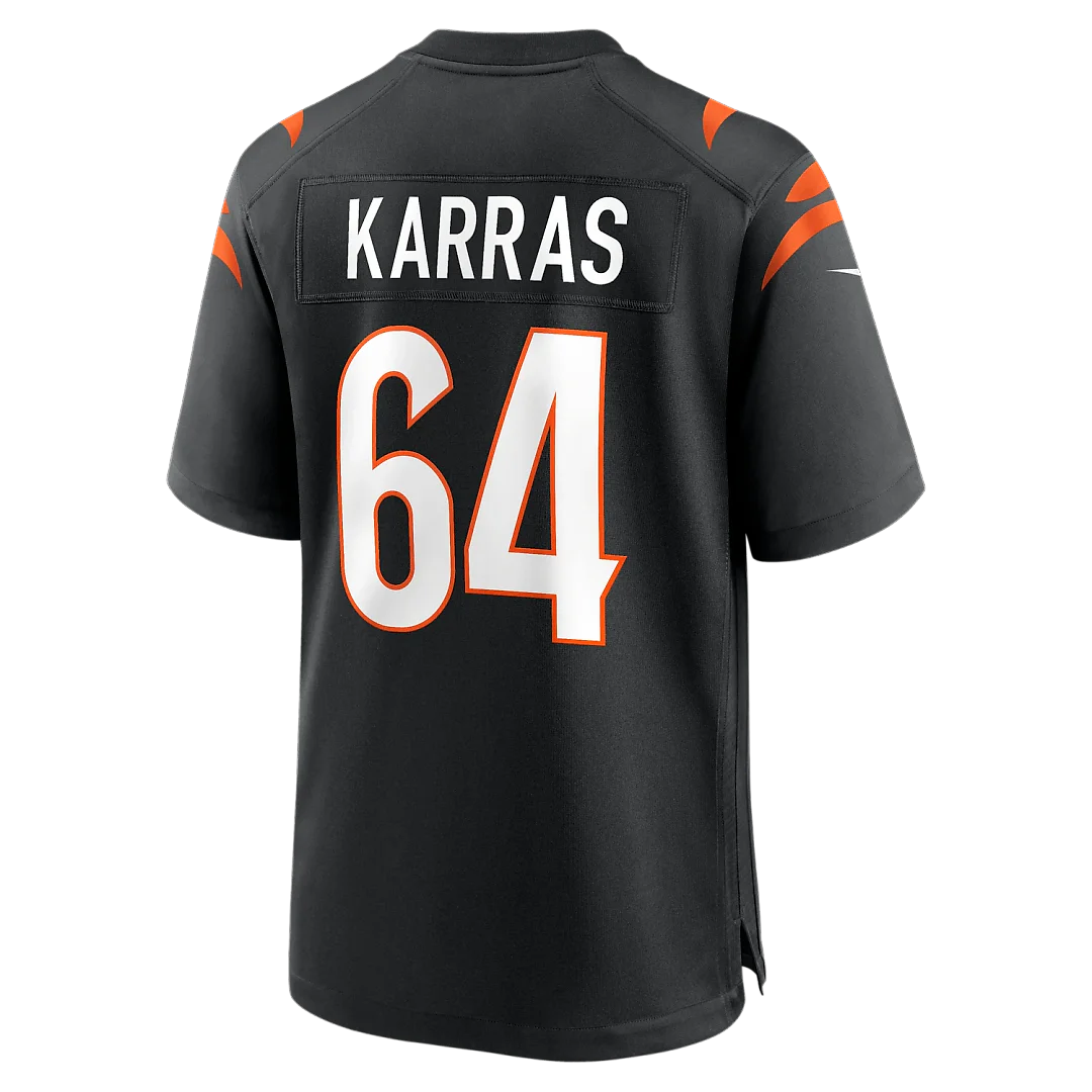 Zennovawear Ted Karras Cincinnati Bengals Game Player Jersey - Black