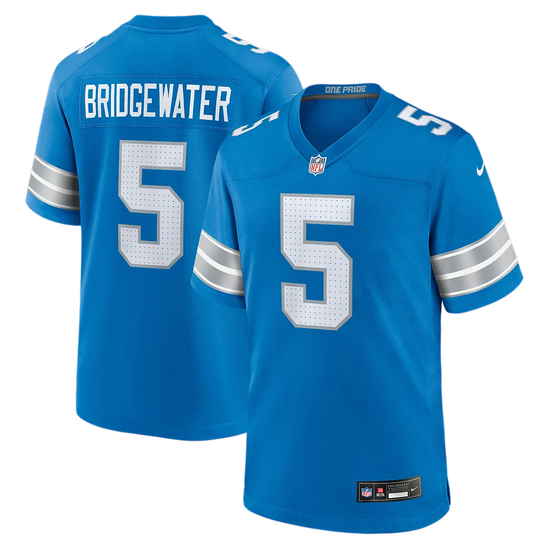 Zennovawear Teddy Bridgewater Detroit Lions Team Game Jersey - Blue