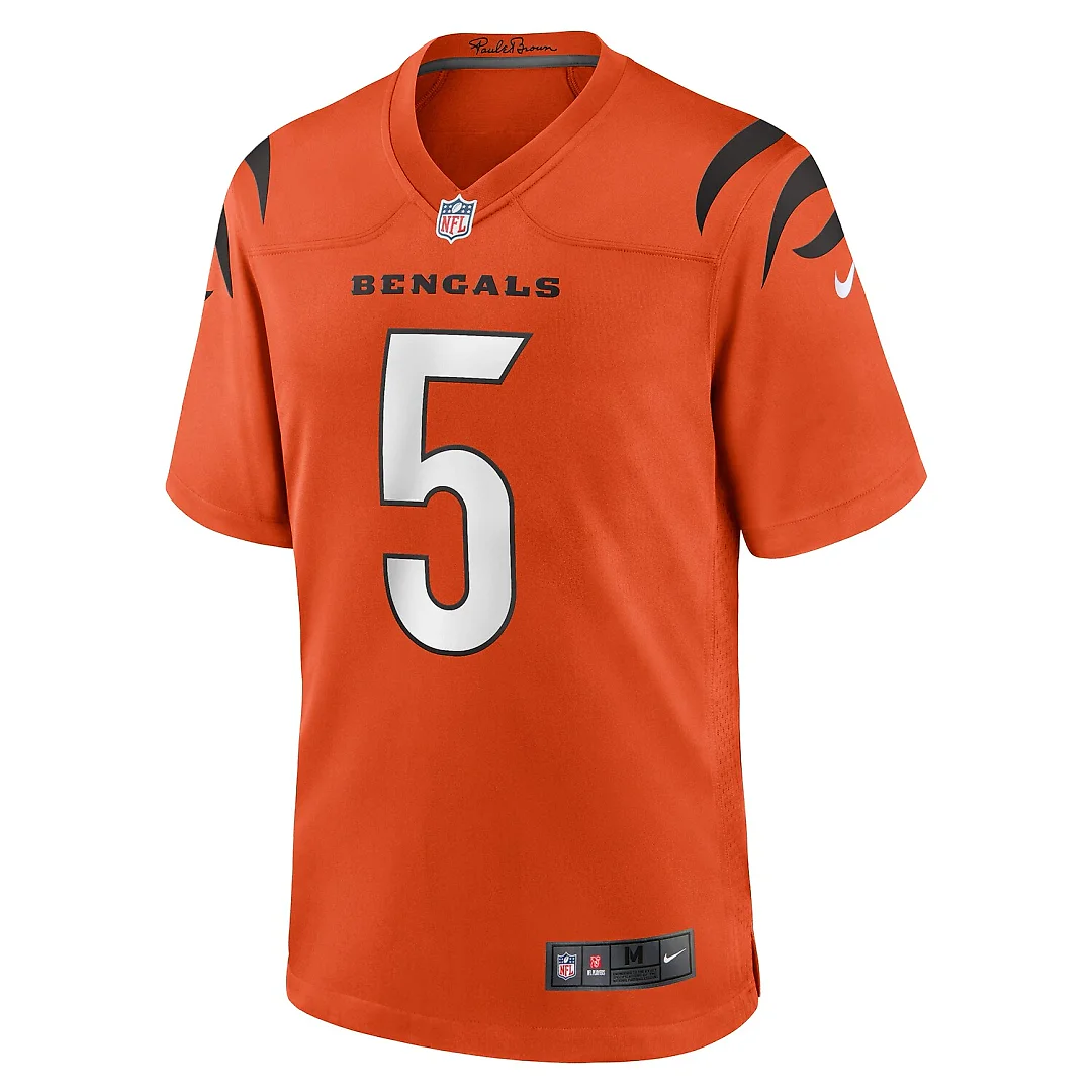 Zennovawear Tee Higgins Cincinnati Bengals Alternate Game Jersey - Orange
