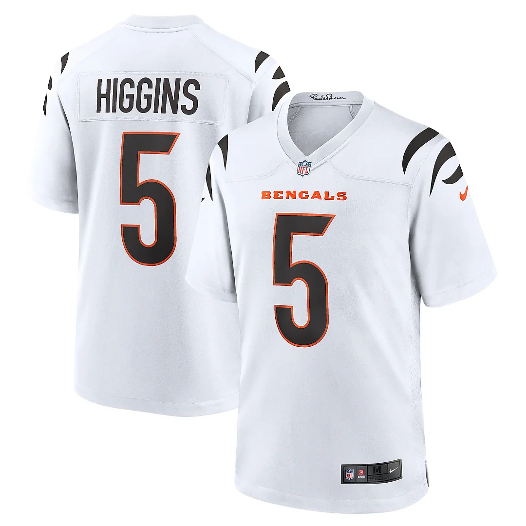 Zennovawear Tee Higgins Cincinnati Bengals Game Jersey - White