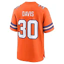 Zennovawear Terrell Davis Denver Broncos Retired Player Alternate Game Jersey - Orange