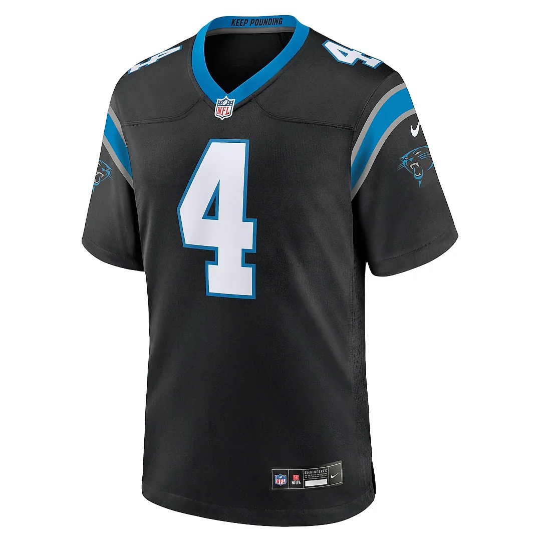 Zennovawear Tetairoa McMillan Carolina Panthers Team Game Jersey - Black