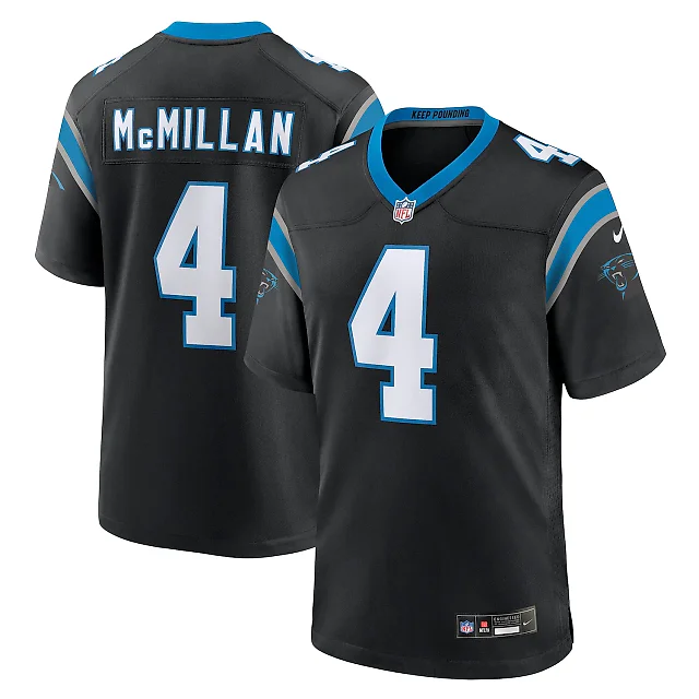 Zennovawear Tetairoa McMillan Carolina Panthers Team Game Jersey - Black
