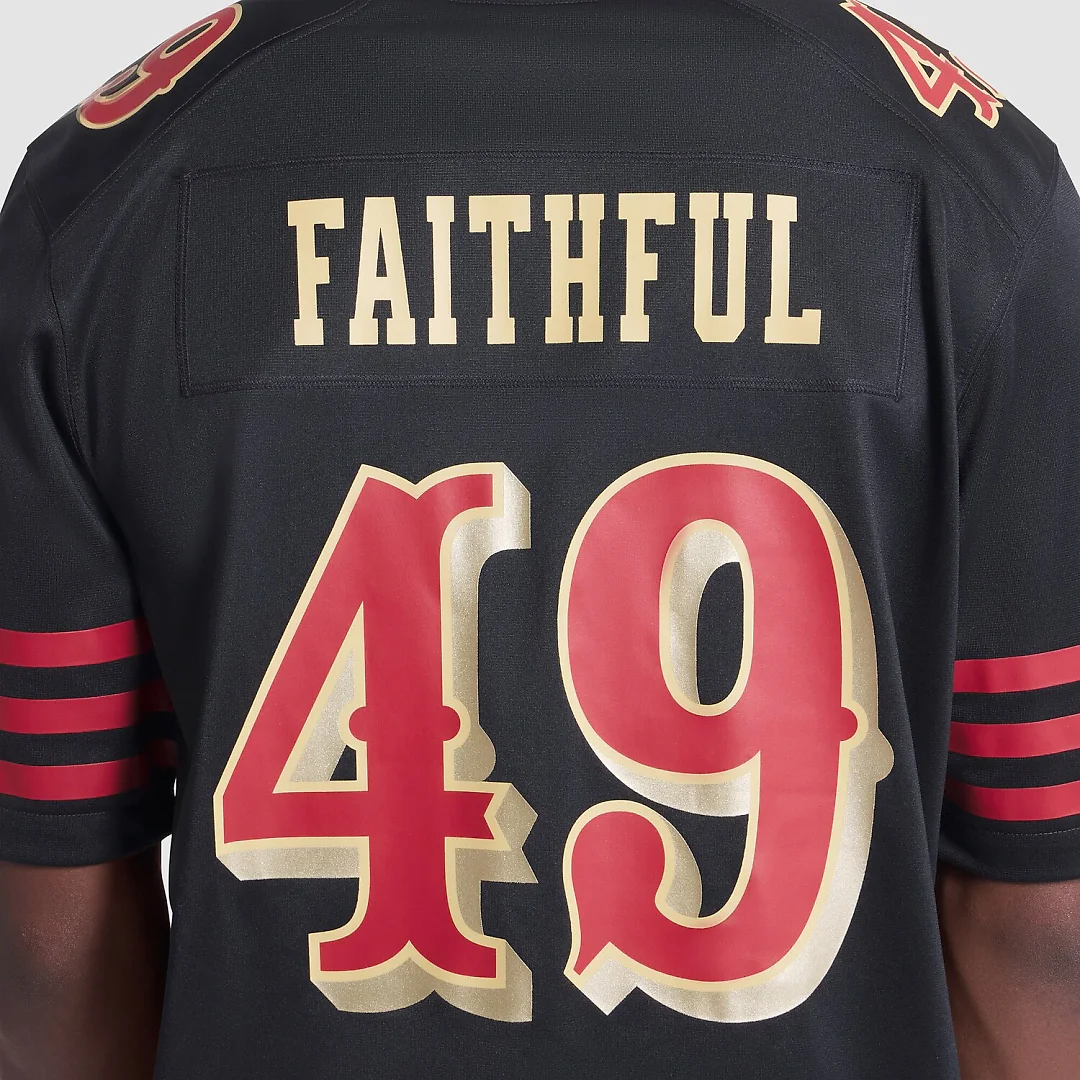Zennovawear The Faithful San Francisco 49ers 2025 Rivalries Collection Game Jersey - Black