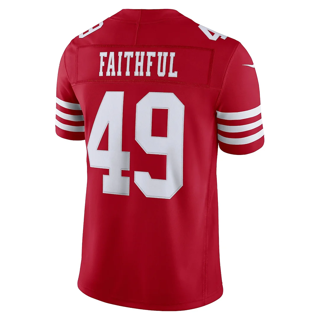 Zennovawear The Faithful San Francisco 49ers Team Vapor FUSE. Stitched Limited Jersey - Scarlet