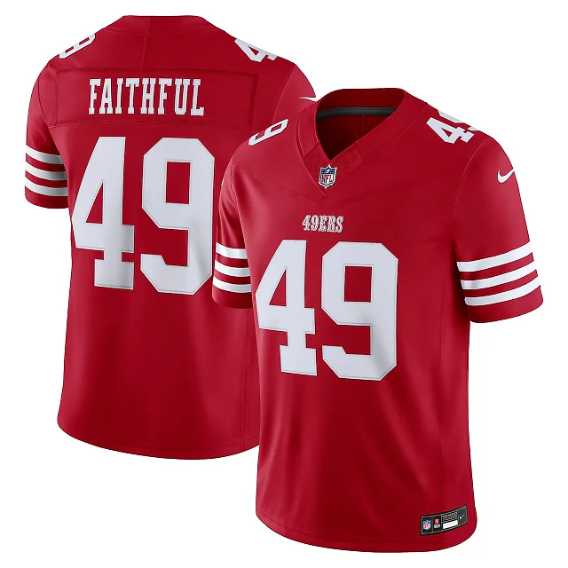 Zennovawear The Faithful San Francisco 49ers Team Vapor FUSE. Stitched Limited Jersey - Scarlet