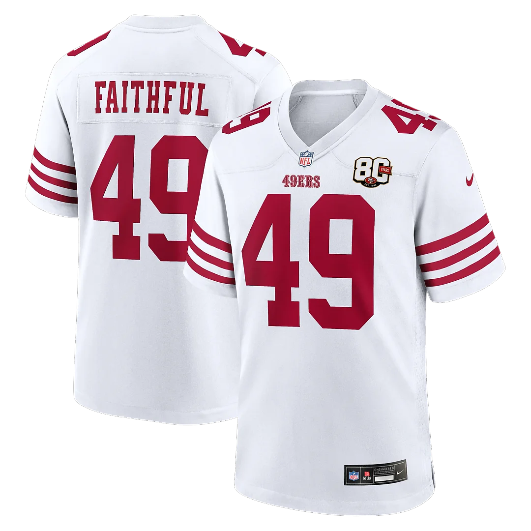 Zennovawear The Faithful San Francisco 49ers 80th Anniversary Game Jersey - White