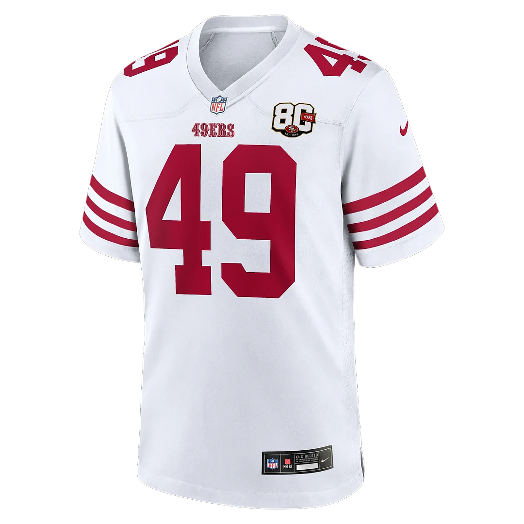 Zennovawear The Faithful San Francisco 49ers 80th Anniversary Game Jersey - White