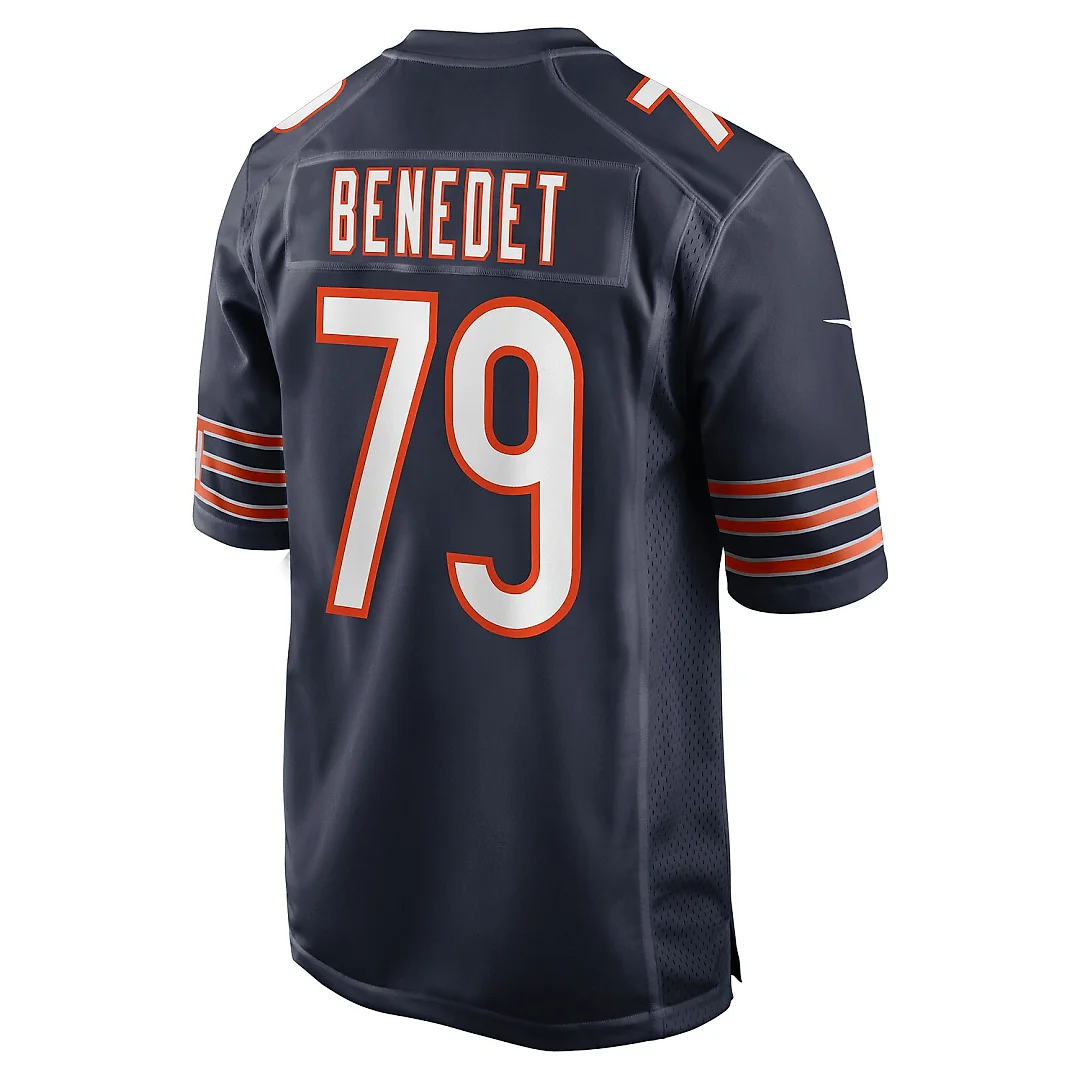 Zennovawear Theo Benedet Chicago Bears Team Game Jersey - Navy
