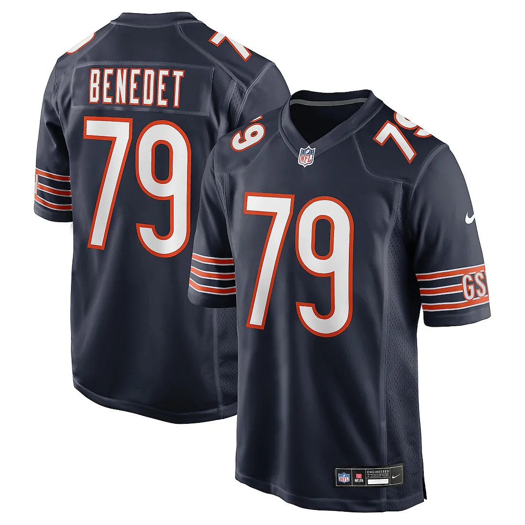 Zennovawear Theo Benedet Chicago Bears Team Game Jersey - Navy