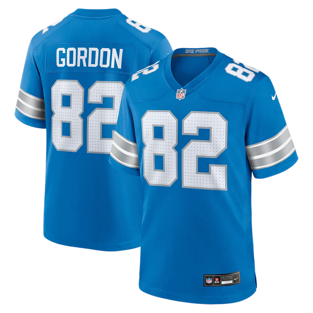 Zennovawear Thomas Gordon Detroit Lions Team Game Jersey - Blue