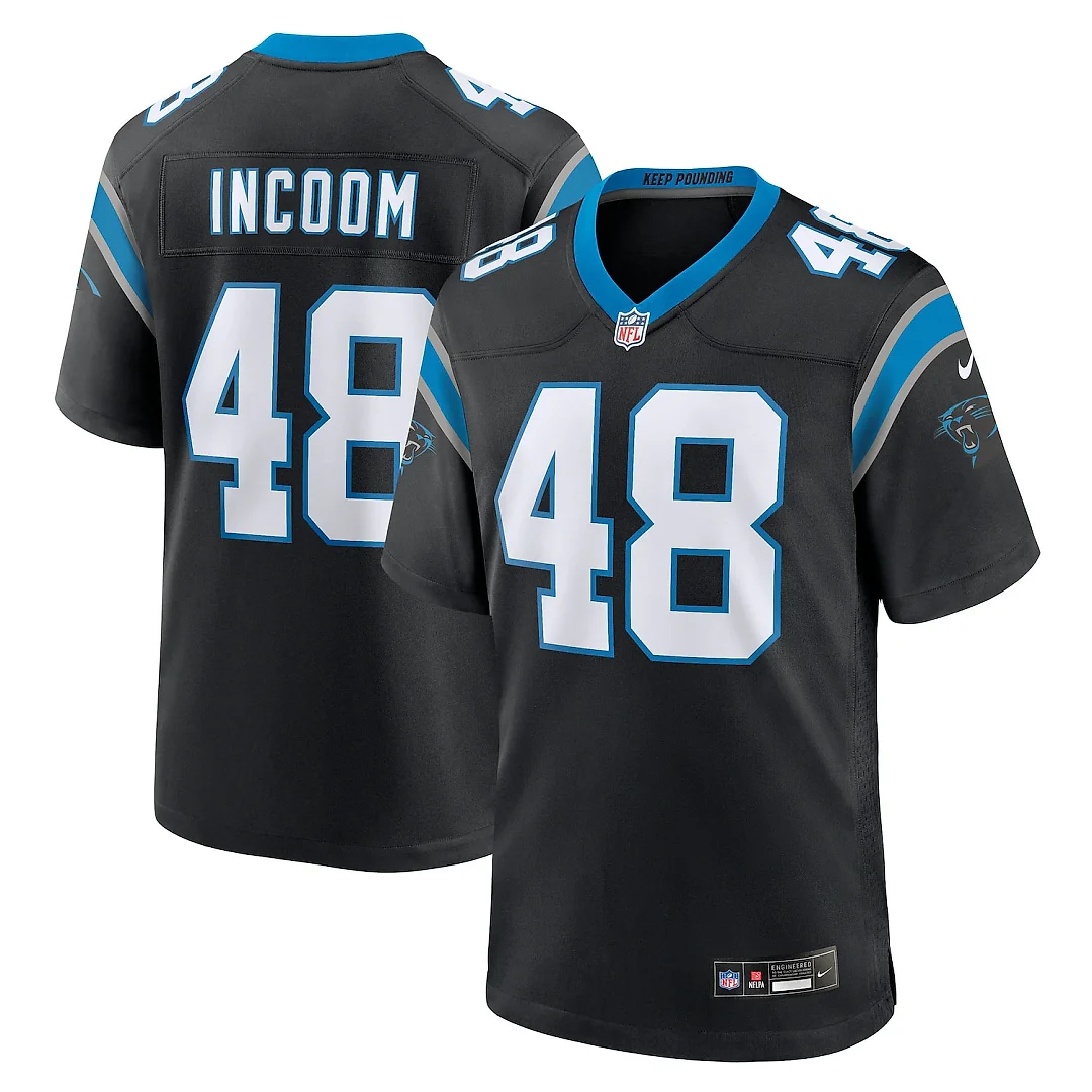 Zennovawear Thomas Incoom Carolina Panthers Team Game Jersey - Black
