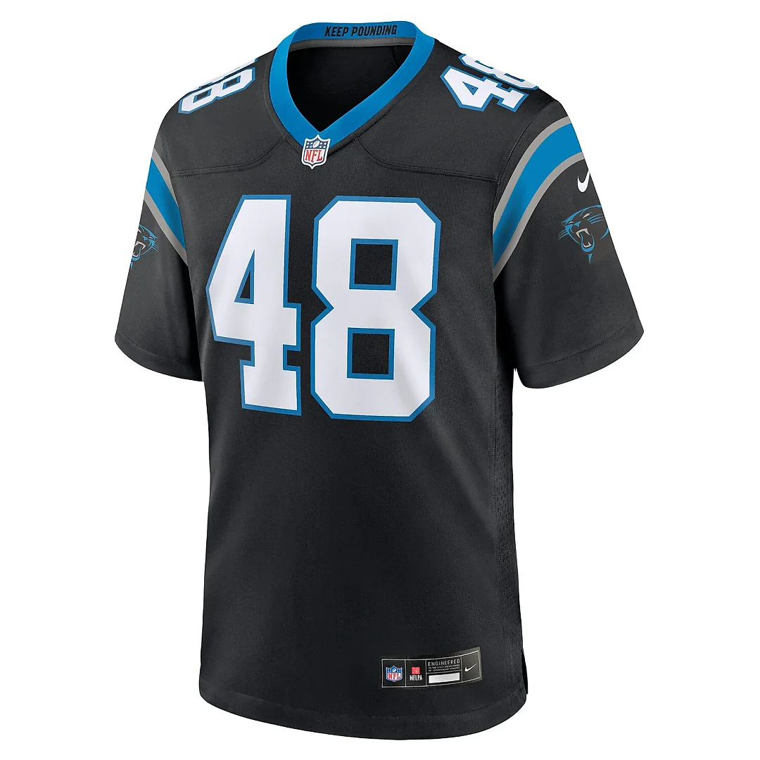 Zennovawear Thomas Incoom Carolina Panthers Team Game Jersey - Black