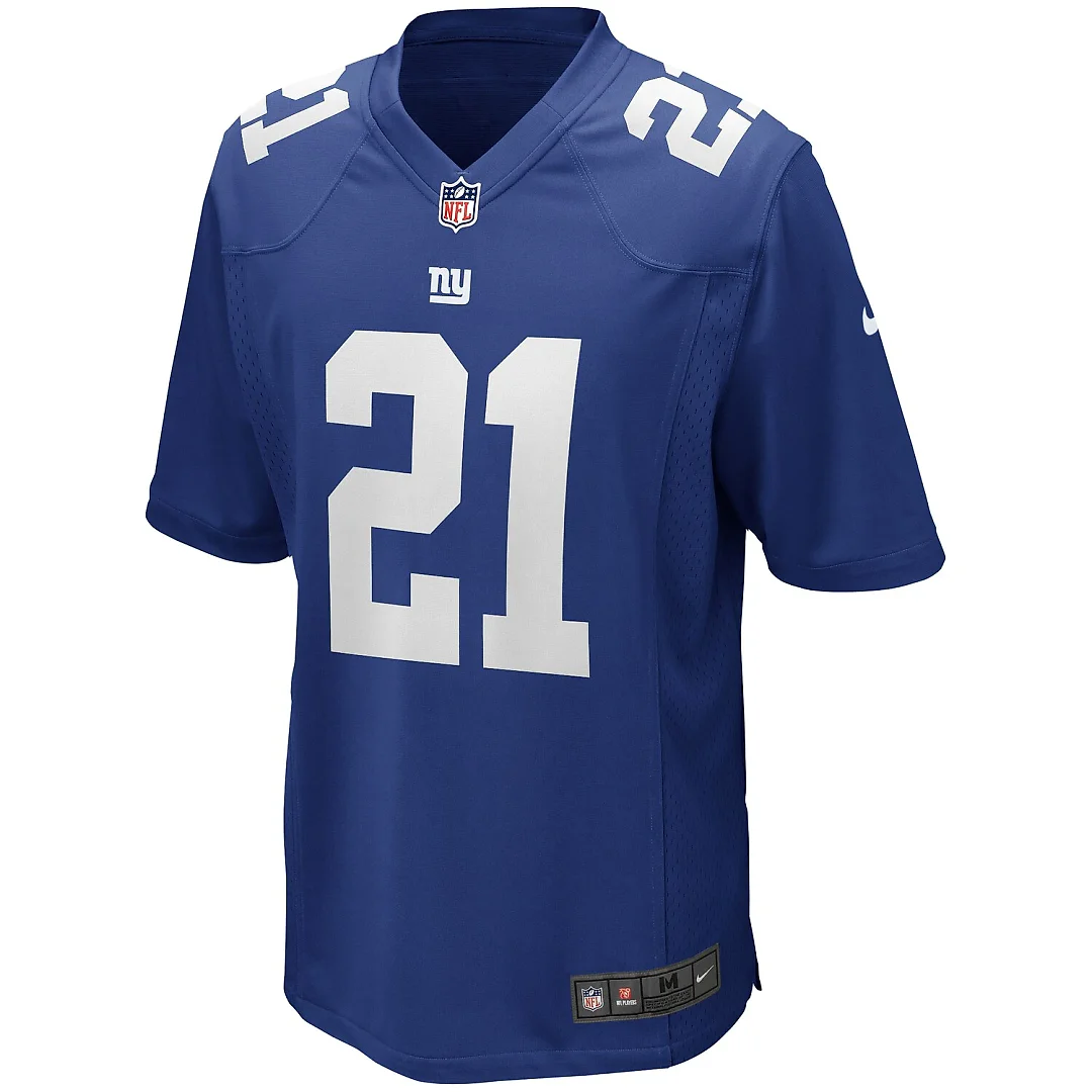 Zennovawear Tiki Barber New York Giants Game Retired Player Jersey - Royal