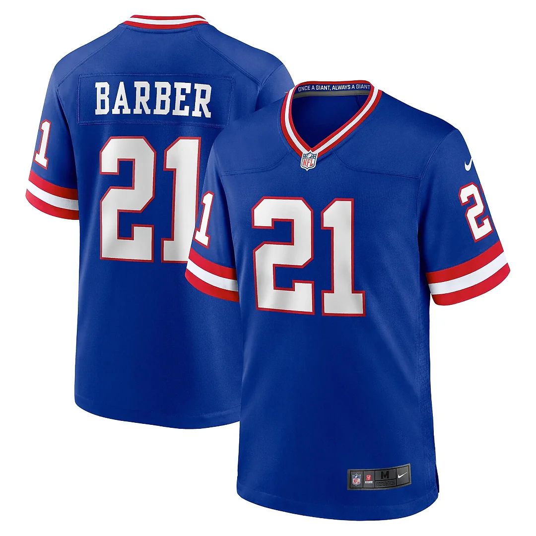 Zennovawear Tiki Barber New York Giants Retired Player Alternate Game Jersey - Royal