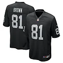Zennovawear Tim Brown Las Vegas Raiders Game Retired Player Jersey - Black