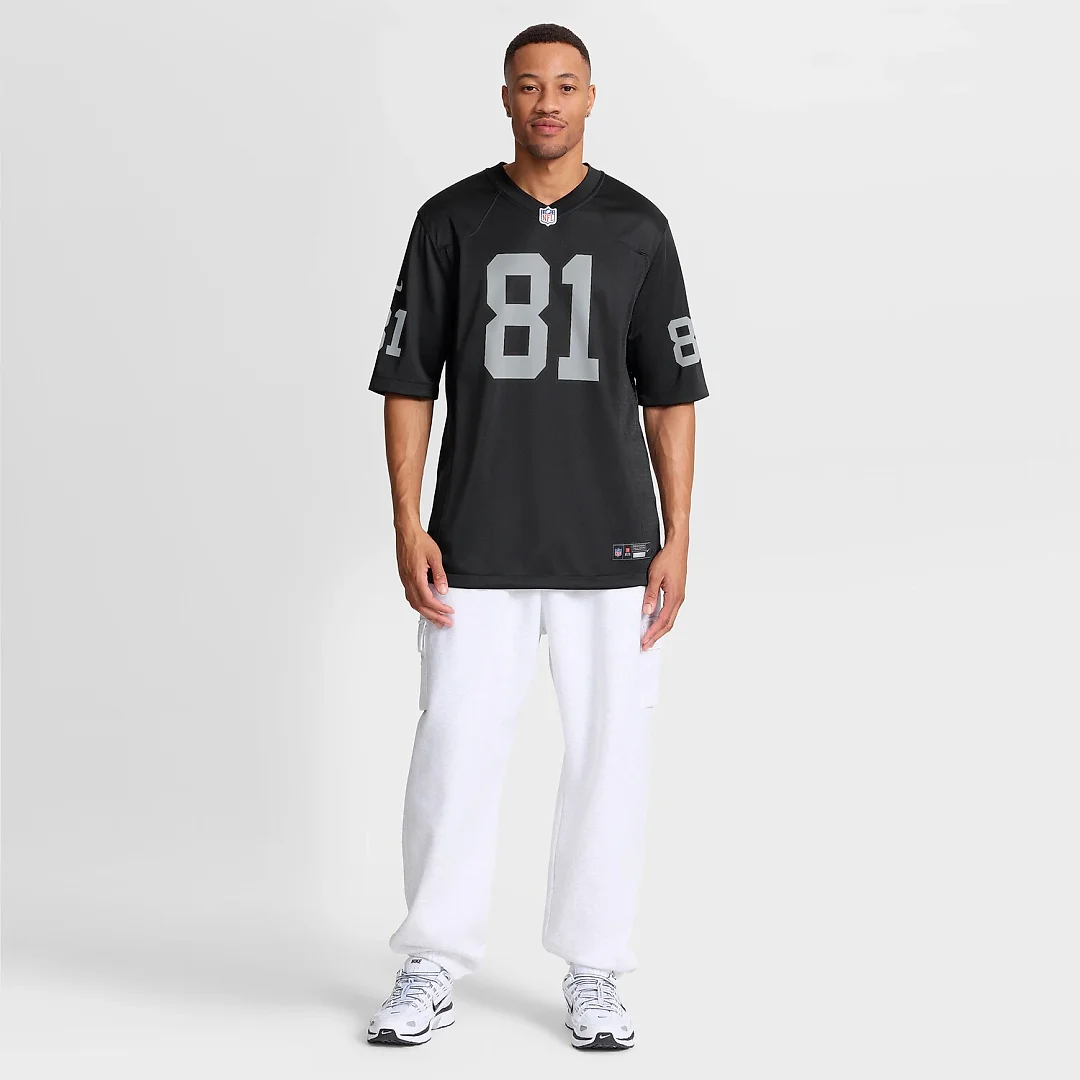 Zennovawear Tim Brown Las Vegas Raiders Game Retired Player Jersey - Black