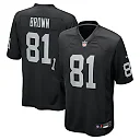 Zennovawear Tim Brown Las Vegas Raiders Game Retired Player Jersey - Black