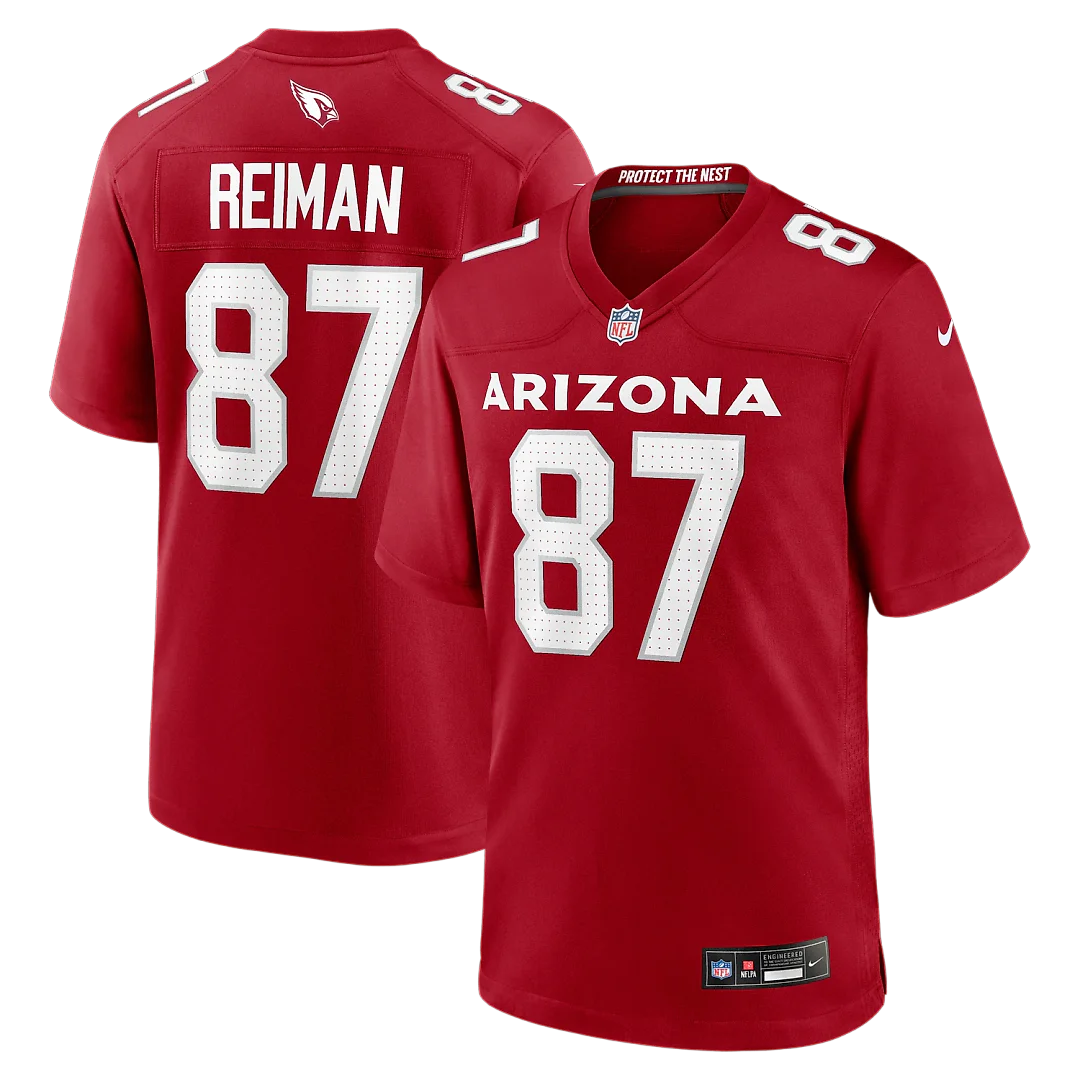 Zennovawear Tip Reiman Arizona Cardinals Team Game Jersey - Cardinal