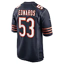 Zennovawear TJ Edwards Chicago Bears Game Player Jersey - Navy