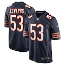 Zennovawear TJ Edwards Chicago Bears Game Player Jersey - Navy