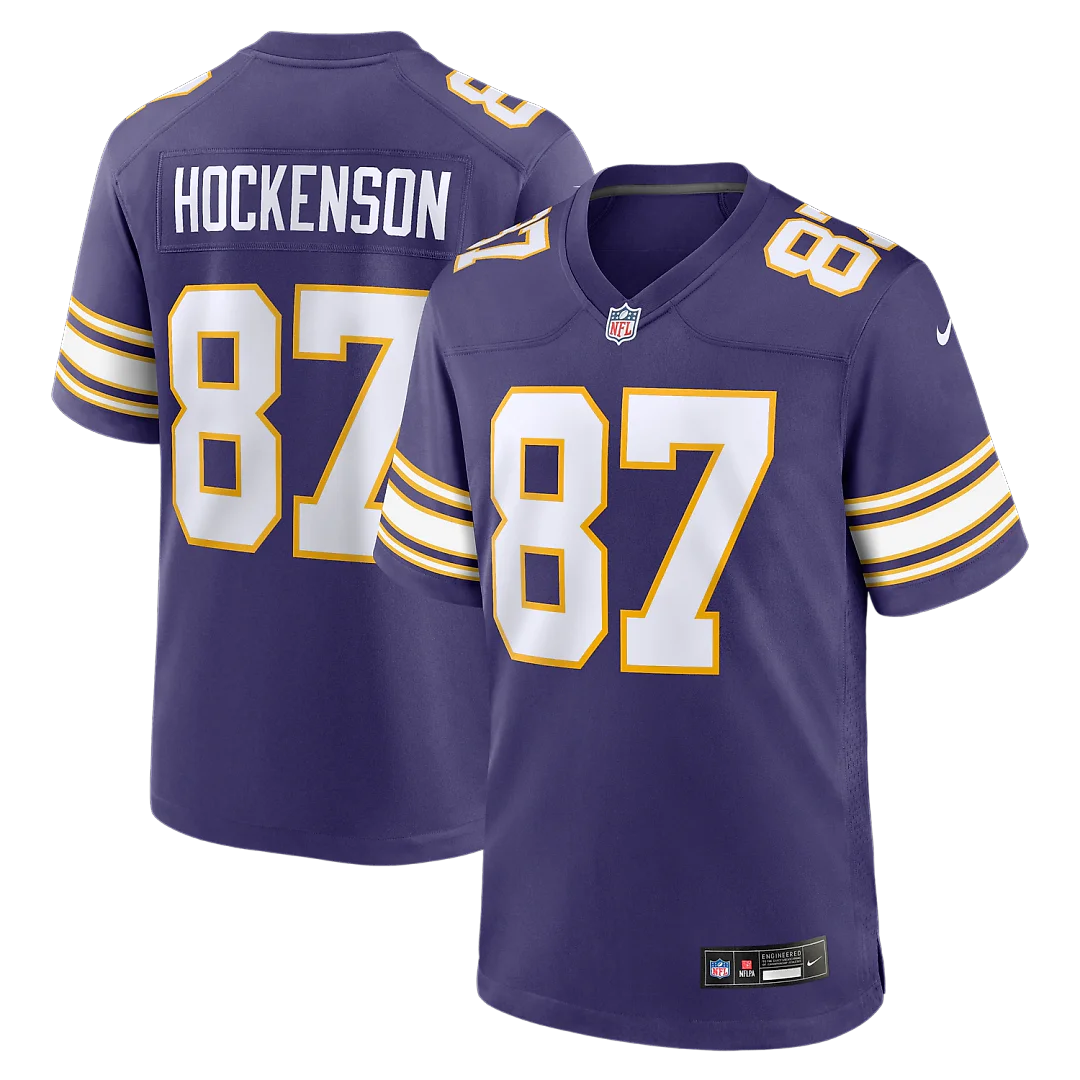 Zennovawear T.J. Hockenson Minnesota Vikings Classic Player Game Jersey - Purple