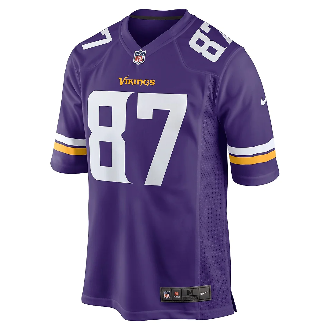 Zennovawear T.J. Hockenson Minnesota Vikings Game Player Jersey - Purple