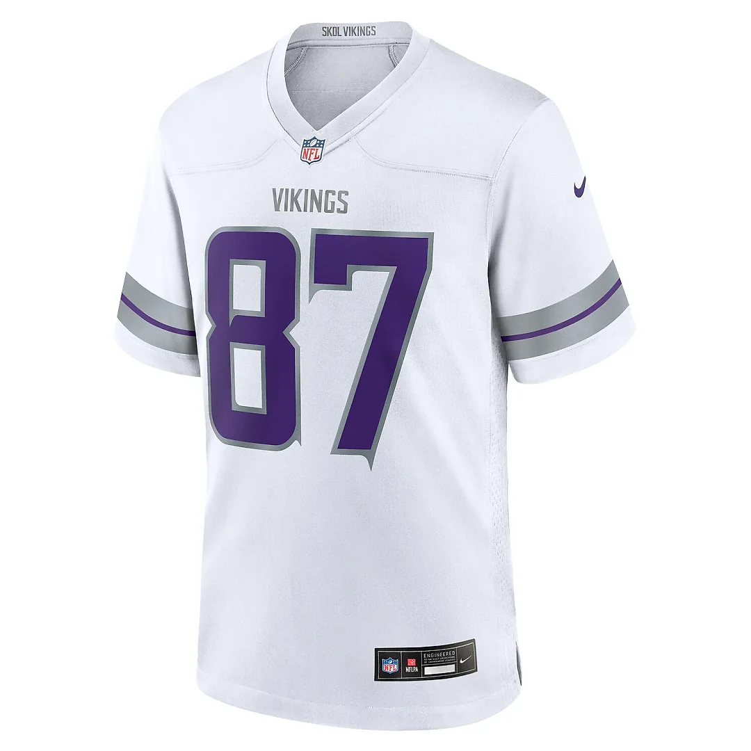 Zennovawear T.J. Hockenson Minnesota Vikings Alternate Game Player Jersey - White