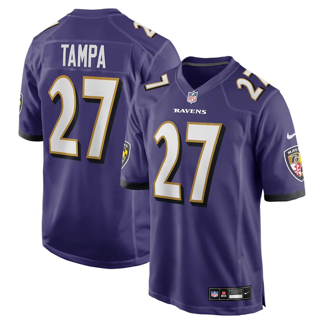 Zennovawear T.J. Tampa Baltimore Ravens Team Game Jersey - Purple