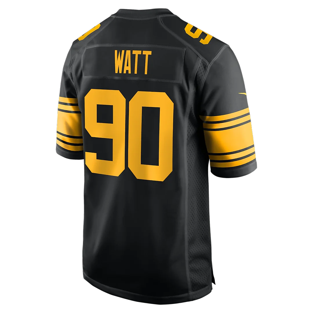 Zennovawear T.J. Watt Pittsburgh Steelers Alternate Game Jersey - Black