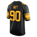 Zennovawear T.J. Watt Pittsburgh Steelers Alternate Game Jersey - Black