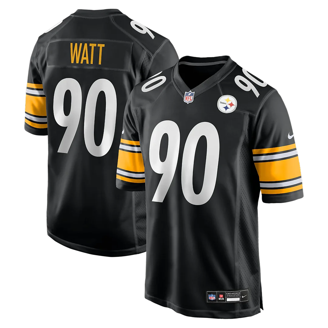 Zennovawear T.J. Watt Pittsburgh Steelers Game Jersey - Black