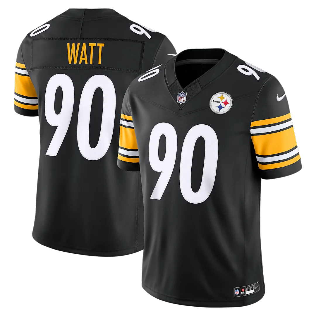 Zennovawear T.J. Watt Pittsburgh Steelers Team Vapor FUSE. Stitched Limited Jersey - Black