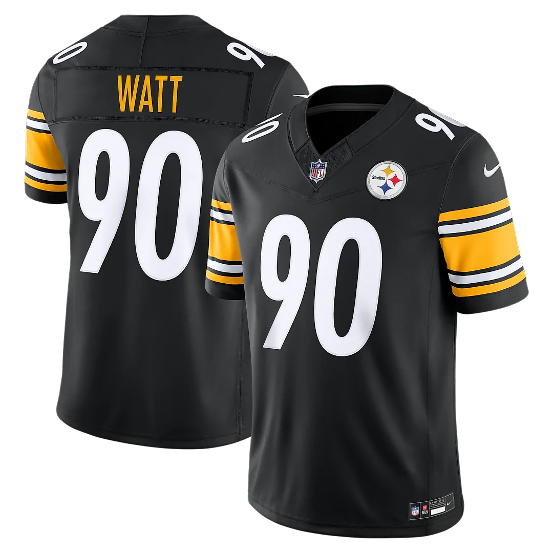 Zennovawear T.J. Watt Pittsburgh Steelers Team Vapor FUSE. Stitched Limited Jersey - Black