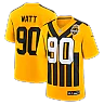 Zennovawear T.J. Watt Pittsburgh Steelers Alternate 1933 Throwback Game Jersey - Gold