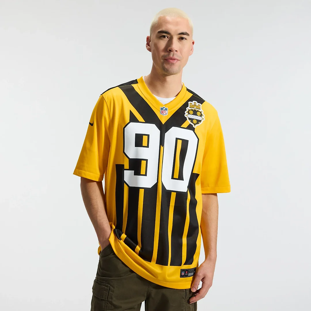 Zennovawear T.J. Watt Pittsburgh Steelers Alternate 1933 Throwback Game Jersey - Gold