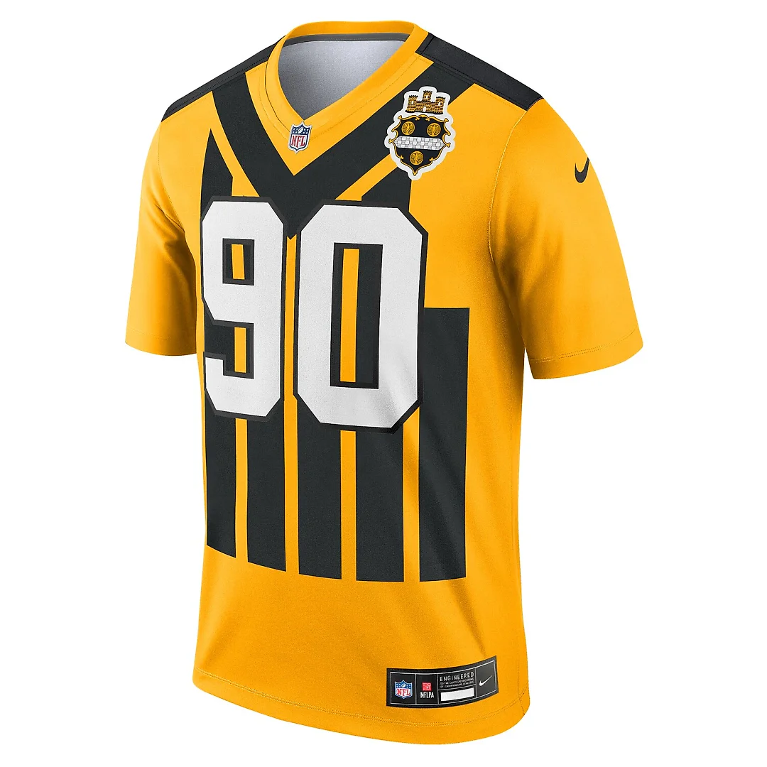 Zennovawear T.J. Watt Pittsburgh Steelers Alternate 1933 Throwback Legend Player Performance Top - Gold