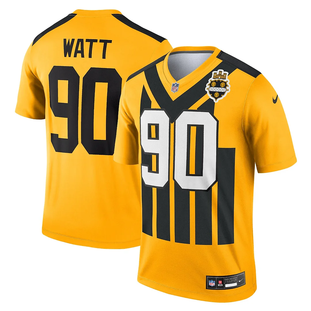 Zennovawear T.J. Watt Pittsburgh Steelers Alternate 1933 Throwback Legend Player Performance Top - Gold