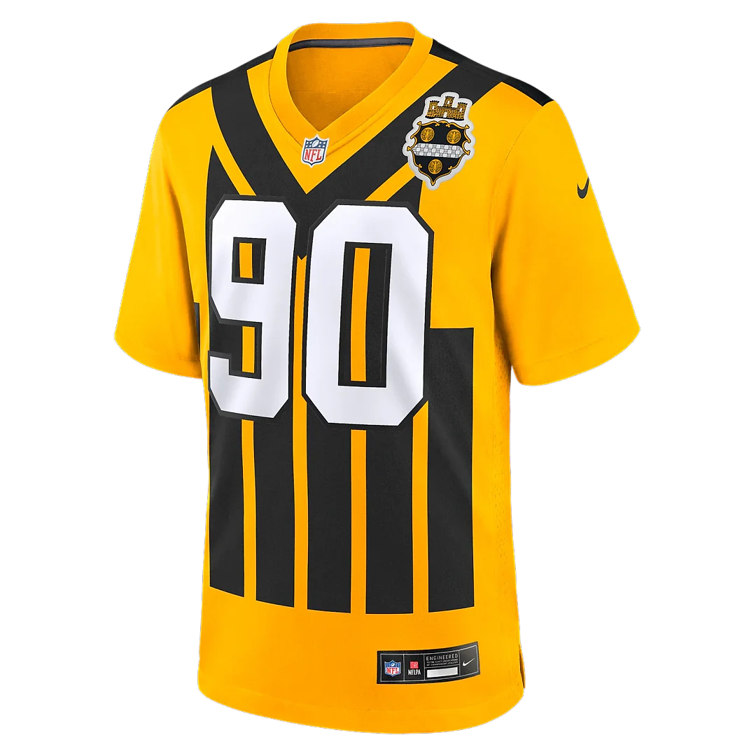Zennovawear T.J. Watt Pittsburgh Steelers Alternate 1933 Throwback Game Jersey - Gold