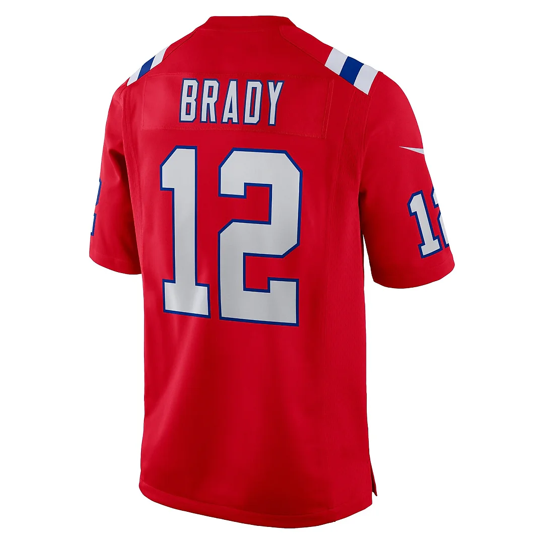 Zennovawear Tom Brady New England Patriots Retired Player Alternate Game Jersey - Red