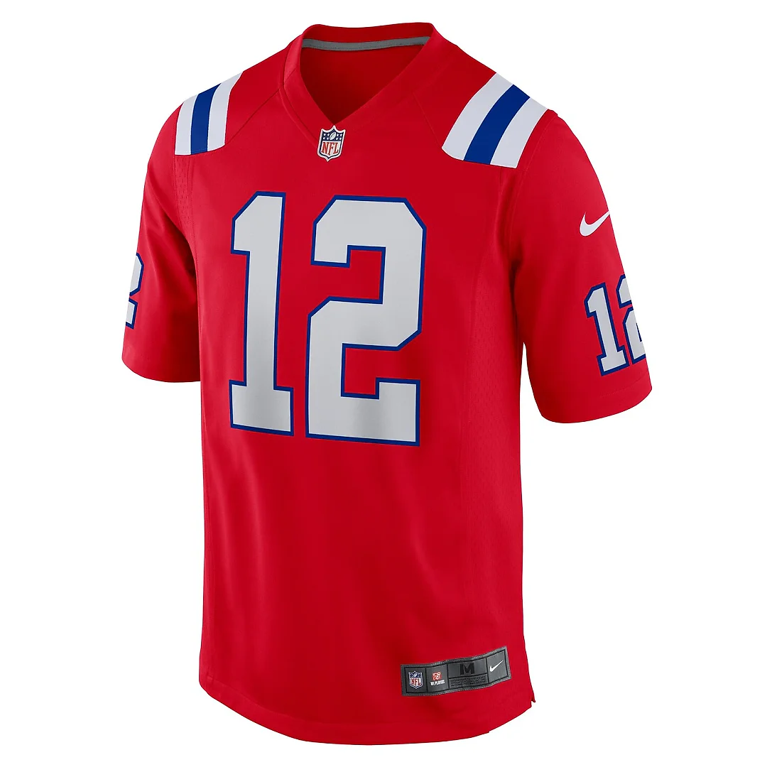 Zennovawear Tom Brady New England Patriots Retired Player Alternate Game Jersey - Red