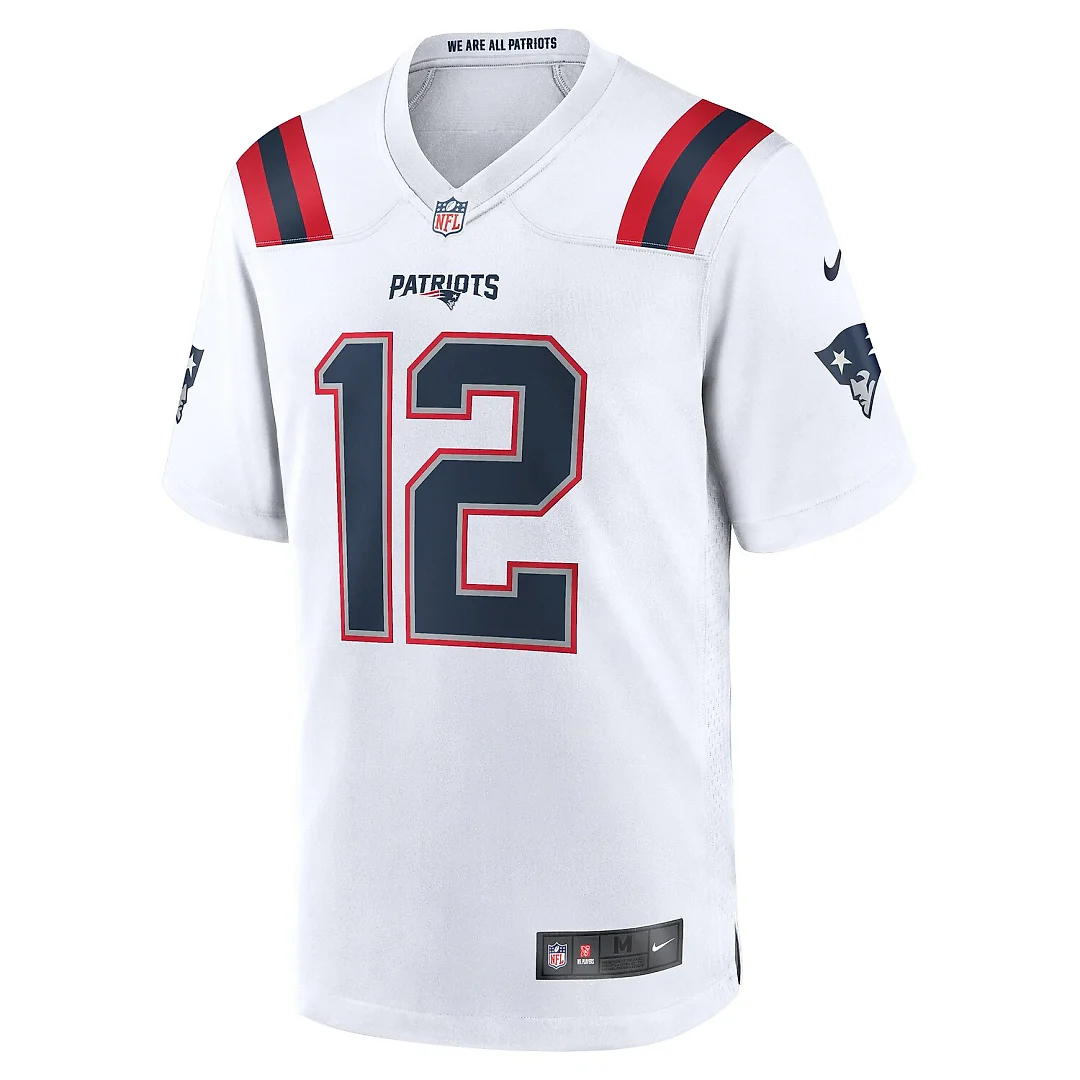 Zennovawear Tom Brady New England Patriots Retired Game Jersey - White