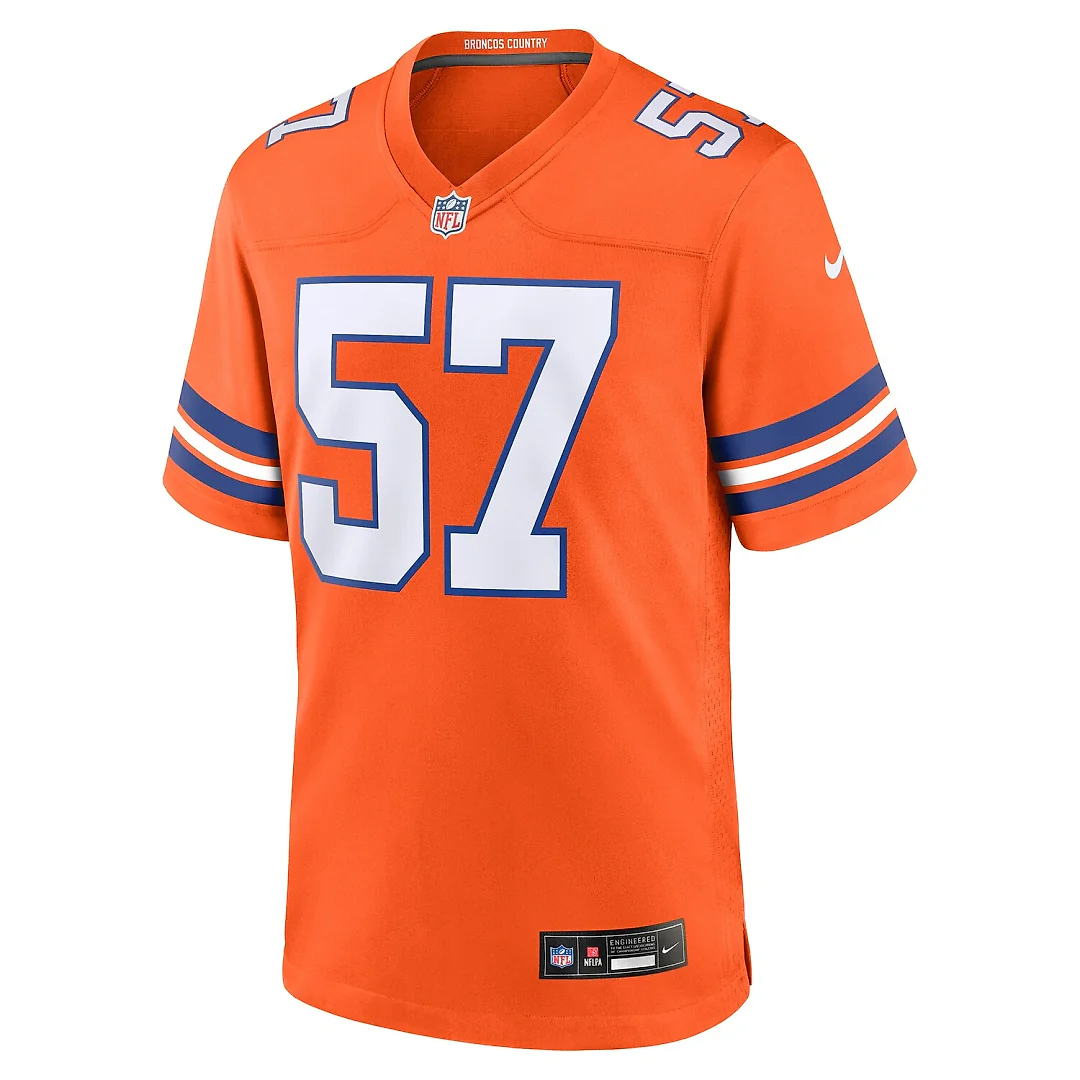 Zennovawear Tom Jackson Denver Broncos Retired Player Alternate Game Jersey - Orange