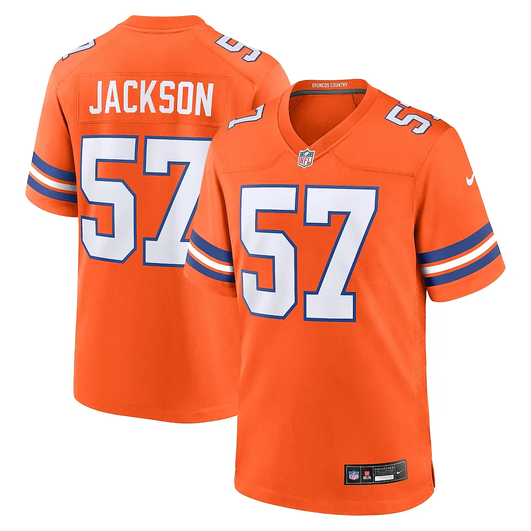 Zennovawear Tom Jackson Denver Broncos Retired Player Alternate Game Jersey - Orange