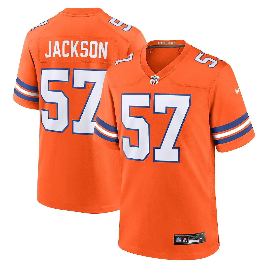 Zennovawear Tom Jackson Denver Broncos Retired Player Alternate Game Jersey - Orange