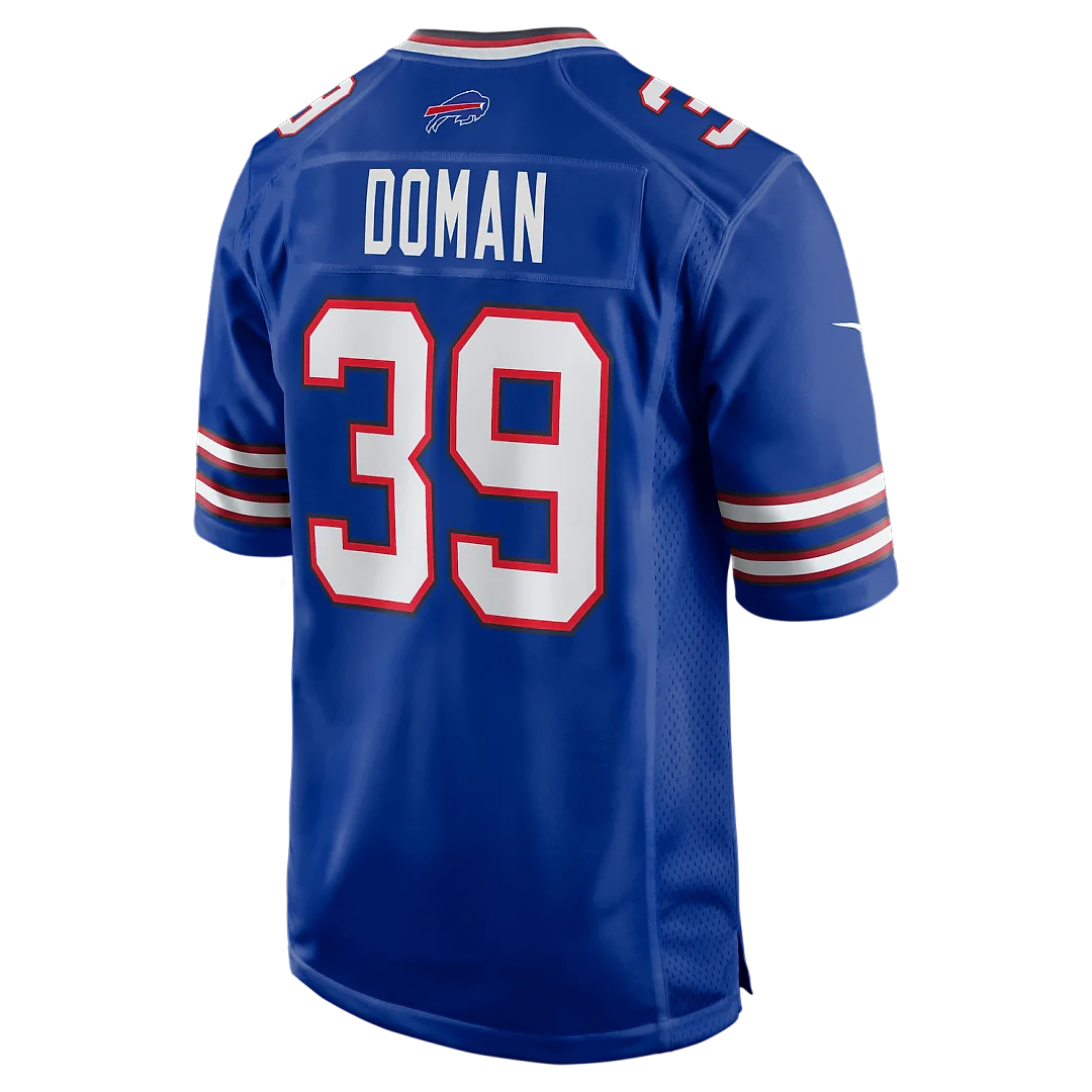 Zennovawear Tommy Doman Buffalo Bills Team Game Jersey - Royal
