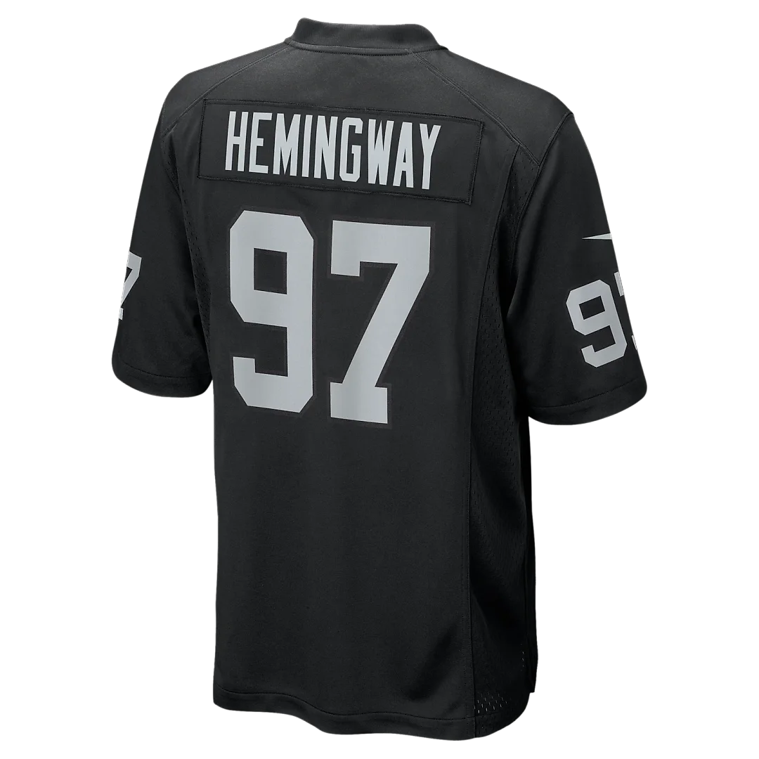 Zennovawear Tonka Hemingway Las Vegas Raiders Team Game Jersey - Black